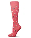 Memoi Women's Roosters 8-15 Mmhg Graduated Compression Socks Mfy08994