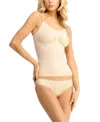 Memoi Plus Size Sottile Wireless Shaping Camisole In Nude