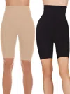 Memoi Women's Thigh Shaper In Nude Black