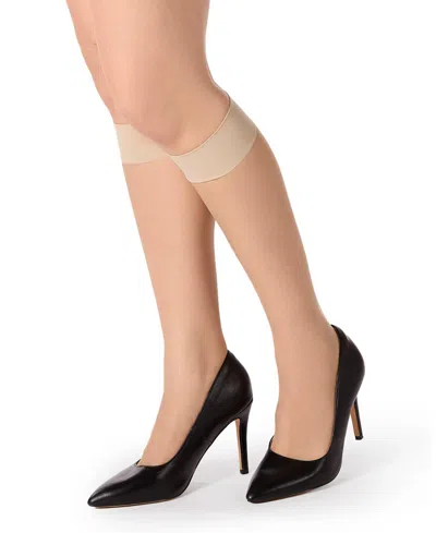 Memoi Women's Ultra Sheer 15-denier Knee-high In City Beige