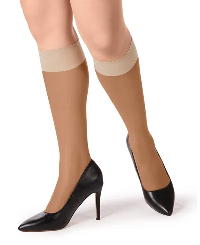 Memoi Women's Ultra Sheer 15-denier Knee-high In Honey