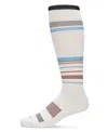 Memoi Women's Unisex Multi-striped Cotton Blend 15-20mmhg Graduated Compression Socks Uoy06868