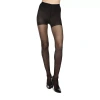 Memoi Womens All Over Rhinestone Sheer Light Support 1 Pair Floral Tights In Black