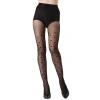 Memoi Womens Sheer Dot Dots Tights In Black