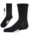 Memoi Write On Camp Kids Crew Sock 3-pack In Black