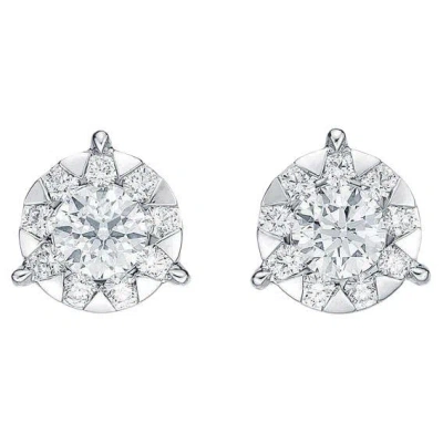 Pre-owned Memoire Bouquet Collection Diamond Stud Earrings 1.33ctw With 6 Carat Tw "look" In Multi