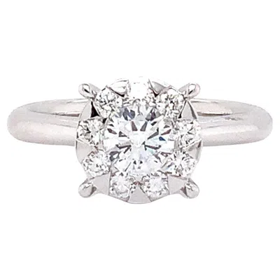 Pre-owned Memoire Bouquets Collection Engagement Diamond Ring 0.87ctw Looks Like A 3 Car In Multi