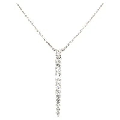 Pre-owned Memoire Identity Collection Diamond Pendant Set In 18k White Gold 1.20 Carats To