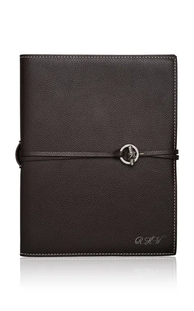 Memoire Mémoire - Personalized Devon Leather Notebook; Classic - Brown