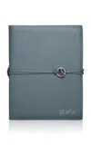 Memoire Mémoire - Personalized Devon Leather Notebook; Classic - Light Blue In Light Blue