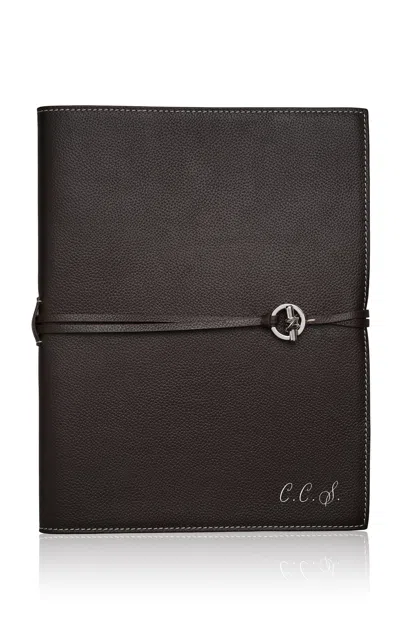 Memoire Mémoire - Personalized Devon Leather Notebook; Grand - Brown