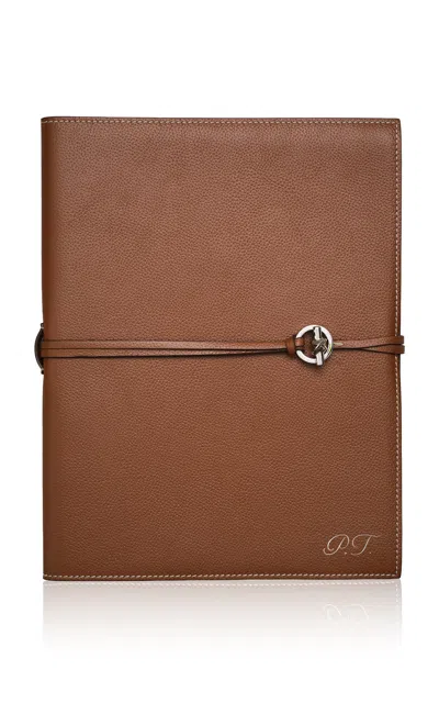 Memoire Mémoire - Personalized Devon Leather Notebook; Grand - Tan In Brown
