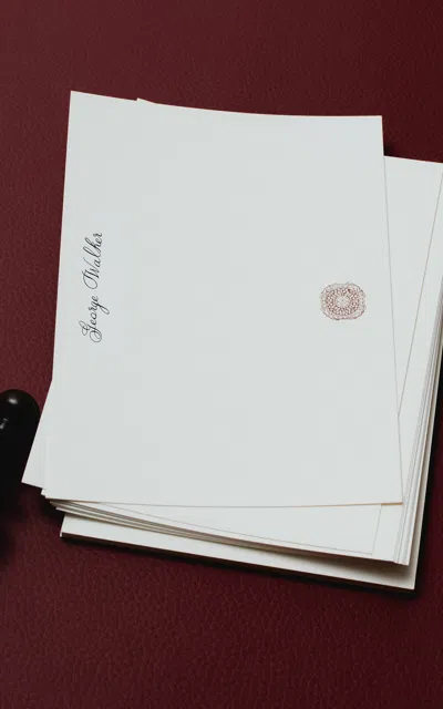 Memoire Mémoire - Personalized High Castle Stationery Set; Set Of 25 - Multi In White