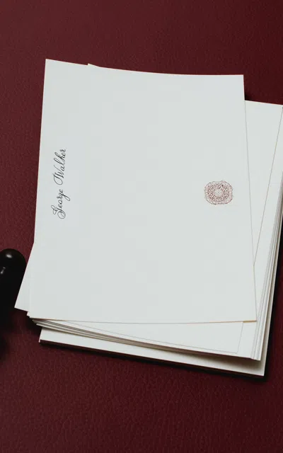 Memoire Mémoire - Personalized High Castle Stationery Set; Set Of 50 - Multi In White