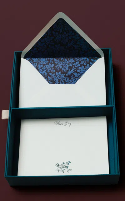 Memoire Mémoire - Personalized Love Birds Stationery Set; Set Of 50 - Multi