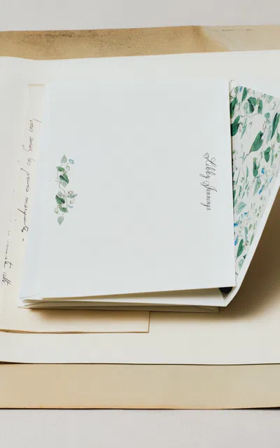 Memoire Mémoire - Personalized Secret Garden Stationery Set; Set Of 50 - Multi