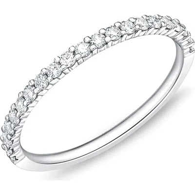 Memoire Mémoire Petite Prong Diamond Eternity Band In Silver