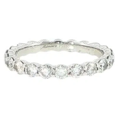 Pre-owned Memoire Platinum Shared Prong Diamond Eternity Band In Multiple