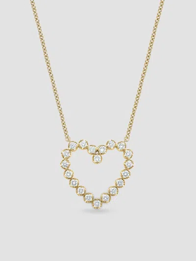 Memoire Women's Essentials 18k Yellow Gold & 0.39-0.46 Tcw Diamond Heart Pendant Necklace