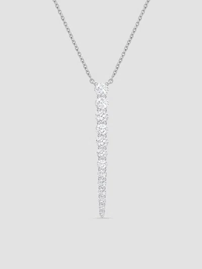 Memoire Women's Identity 18k White Gold & 1.18-1.23 Tcw Diamond Linear Pendant Necklace
