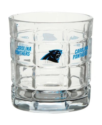 Memory Company Carolina Panthers 10 oz Bottoms Up Squared Rocks Glass In Clear
