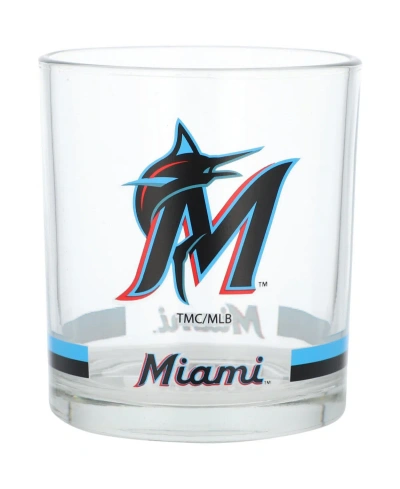 Memory Company Miami Marlins Banded Rocks Glass In Clear