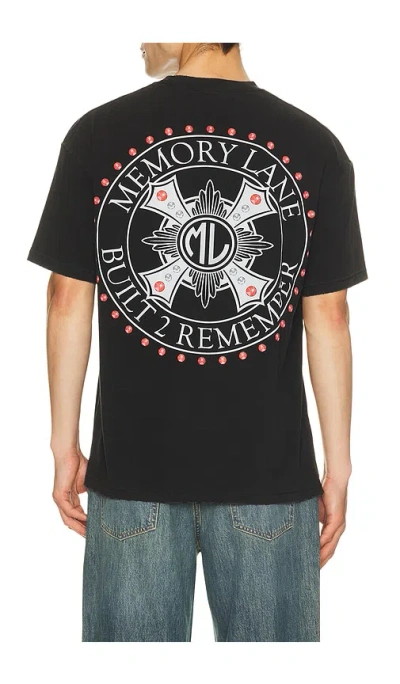 Memory Lane Cross Tee In Black