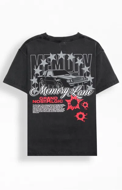 Memory Lane Men's Grand Nostalgic T-shirt In Washed Black