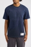 Memory Lane Monogram Embossed Cotton Graphic T-shirt In Black