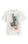 Memory Lane Ninja Graffiti Graphic T-shirt In White