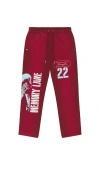 Memory Lane Stencil Logo Sweatpants In Burgundy
