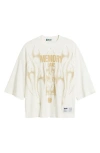 Memory Lane Storm Riders Oversize Cotton Jersey Graphic T-shirt In White