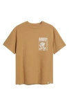 Memory Lane Through The Years Cotton Jersey Graphic T-shirt In Brown