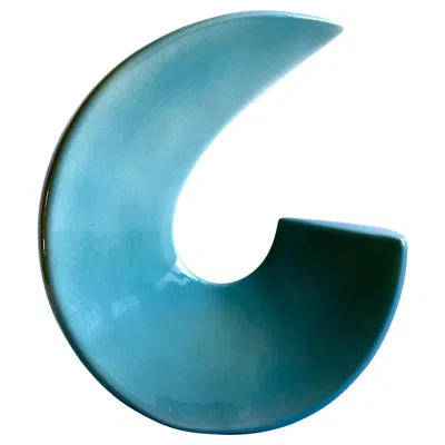 Pre-owned Memphis Group Post Modern Ikebana Vase, Ceramic, Memphis Style, Japan, 1980s In Blue