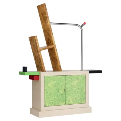 Pre-owned Memphis Milano "beverly" Cabinet Storage Unit With Coat Rack By Ettore Sottsass In Brown