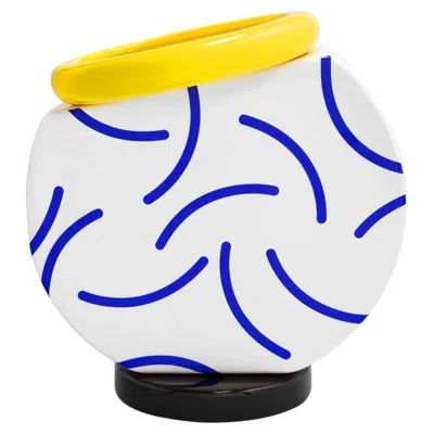 Pre-owned Memphis Milano Cucumber Ceramic By Martine Bedin In White