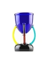 Memphis Milano Deneb Vase Blue Size - Blown Glass In Blue