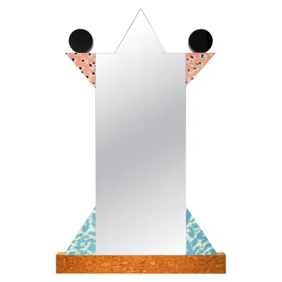 Pre-owned Memphis Milano "diva" Wall Mirror By Ettore Sottsass In Brown