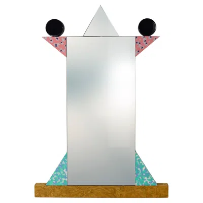 Pre-owned Memphis Milano Ettore Sottsass  Diva Vintage Wall Mirror, Italy, 1984 In Brown