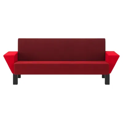 Pre-owned Memphis Milano Ettore Sottsass "westside (three-seater)" Italian Sofa For  In Red