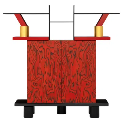 Pre-owned Memphis Milano Freemont Cabinet By Ettore Sottsass, Italy In Brown