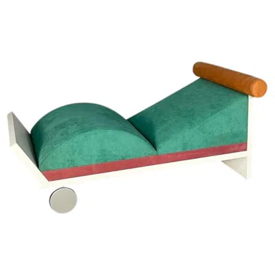 Pre-owned Memphis Milano Italian Chaise Longue Juan By Marco Panini For Memphis, 1987 In Brown