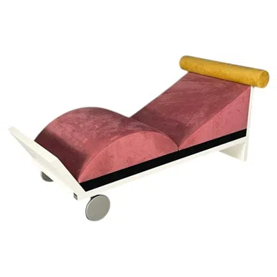 Pre-owned Memphis Milano Italian Chaise Longue Juan By Marco Panini For Memphis, 1987 In Brown