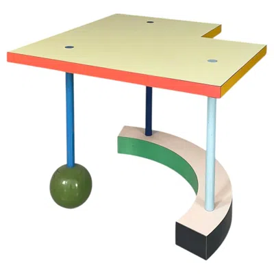 Pre-owned Memphis Milano Italian Modern Formica Coffe Table Hollywood By Peter Shire For Memphis, 1983 In Brown