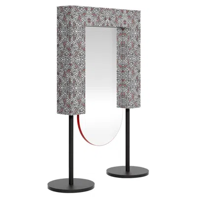 Pre-owned Memphis Milano Luigi Serafini "sheraton" Free Standing Mirror For  In Gray
