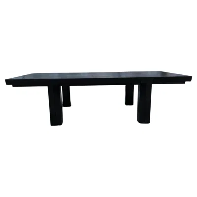 Pre-owned Memphis Milano Mid Century Post Modern Custom Solid Birch Coffee Table Bench Black Lacquer