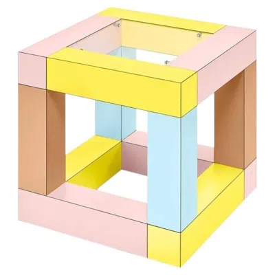 Pre-owned Memphis Milano "mimosa" Postmodern Side Table / Coffee Table By Ettore Sottsass In Brown