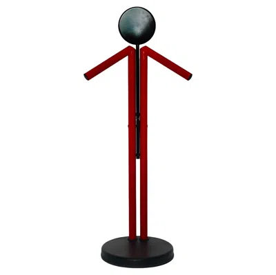 Pre-owned Memphis Milano Modern Memphis Style Vintage Red Black Metal Valet Coat Rack Coat Stand 1980s