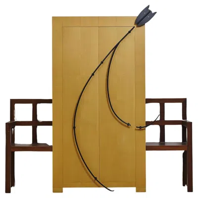 Pre-owned Memphis Milano Nosy Cabinet By Mimmo Paladino For Meta Memphis Milan In Brown