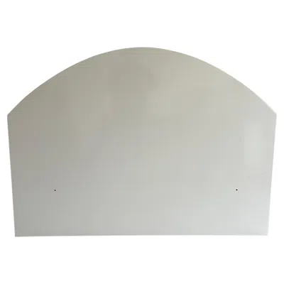 Pre-owned Memphis Milano Post Modern White Gloss Laminate Simple Curved Queen Bed Headboard